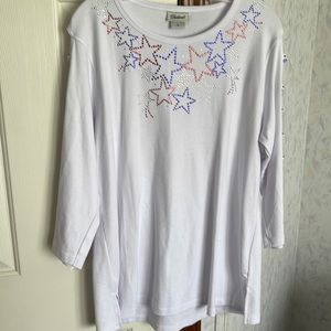 White ladder tee